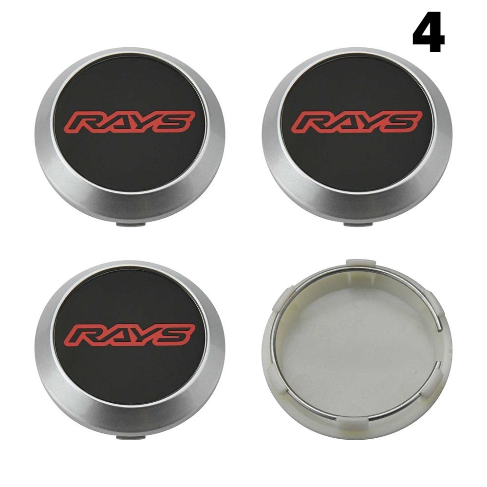 DBS3 4PCS New 64MM OD / 60MM ID Cap For Rims RAYS VOLK VR GRAM Emblem Wheel Center Cap Sport Car Logo Wheel Cover Hub caps