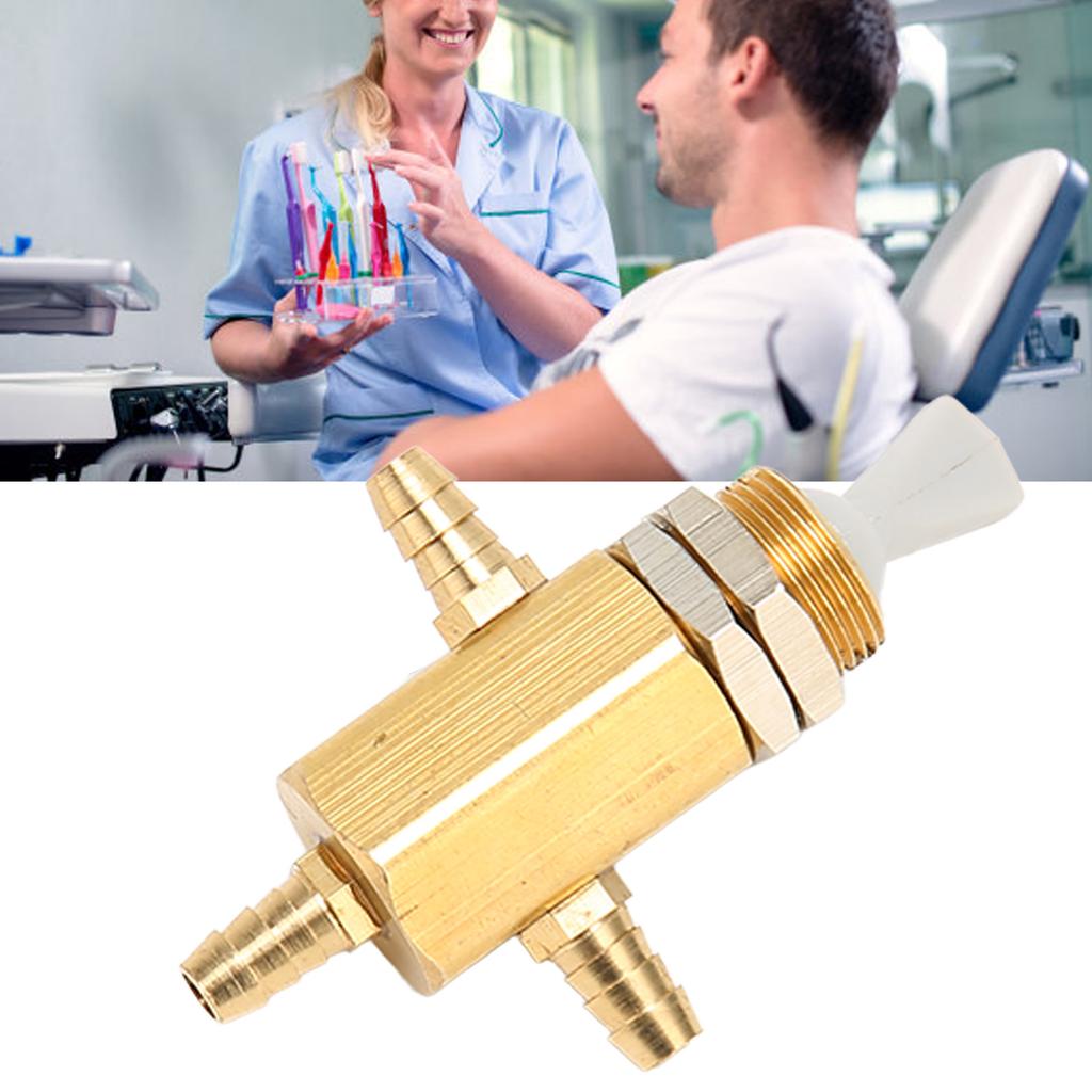 5mm Dental Pull-Down Umschaltventil Starke Absaugung Kupfer Dental Regelventil für Zahnarztsessel Turbineinheit