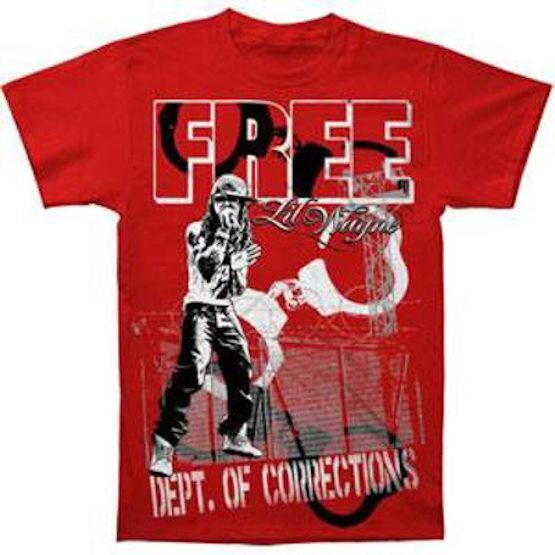 Free Lil Wayne Jail Tee - Merch Lockdown T-shirt - L XXL