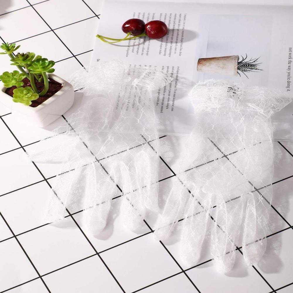 Short Dress Accessories Autumn Banquet Wedding Lace Gloves Thin Mittens Bridal Mesh Gloves