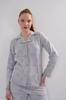 Women's Interlock Pajama Long Pants Collar XXL Vienetta Button-up