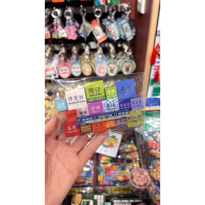 Hong Kong milk tea, pineapple oil, Dim sum, train, movable, cultural and creative magnetic refrigerator sticker