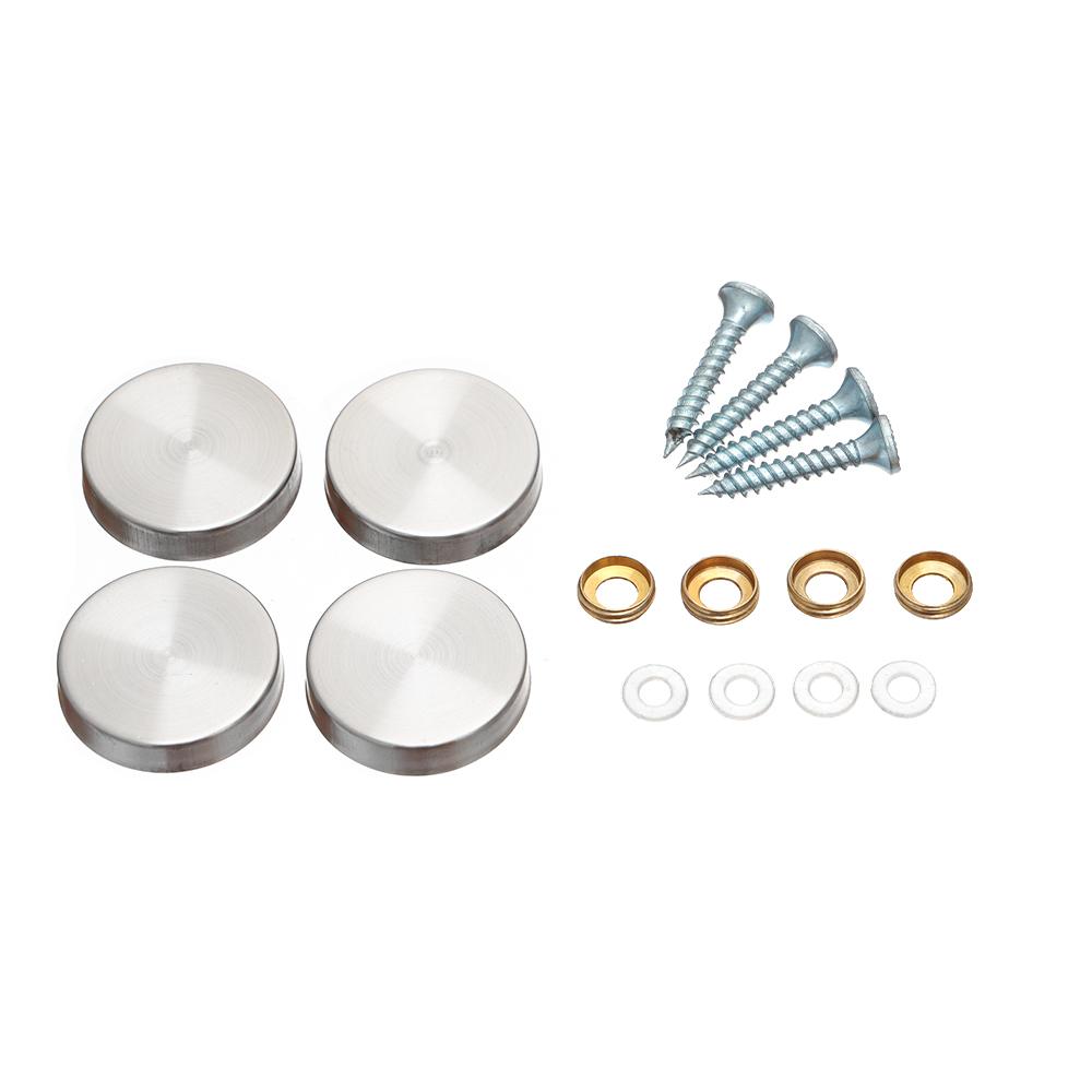 

4Sets Mirror Fixing Nails Advertising Screws Nails Screws Decorative Cap Stainless Steel Mirror Fasteners Decor Screw Covers 16mm срібний