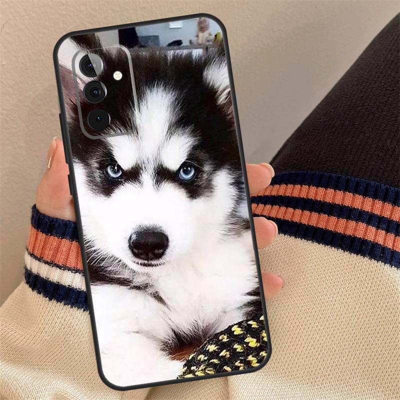 Animal Husky Puppy Case For Samsung Galaxy A56 A36 A16 A13 A23 A33 A53 A52 A32 A12 A54 A34 A14 A15 A35 A55 A17