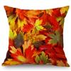 18" Autumn Maple Leaf Red Orange Fall Leaves Decorative Sofa Throw Pillow Cover Hot Sale Cotton Linen Office Chair Cushion Cover