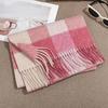 Plaid Scarf for Women 100% Wool Shawl All-Match Tassel Warm Comfortable Luxury Clothes New Fashion Autumn Winter Scarves