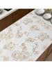 Gold Rose Print Non-Adhesive Drawer Liner: Made Of EVA Material, Removable Kitchen Cabinet Drawer Mat
