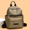 Casual Nylon Backpack Purse with Multiple Front Zipper Pockets Top Handle Everyday Daypack for Women