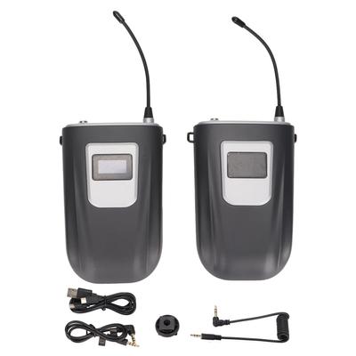 Sistema de microfone de lapela sem fio Sistema de microfone condensador de rádio externo para celular Vlog