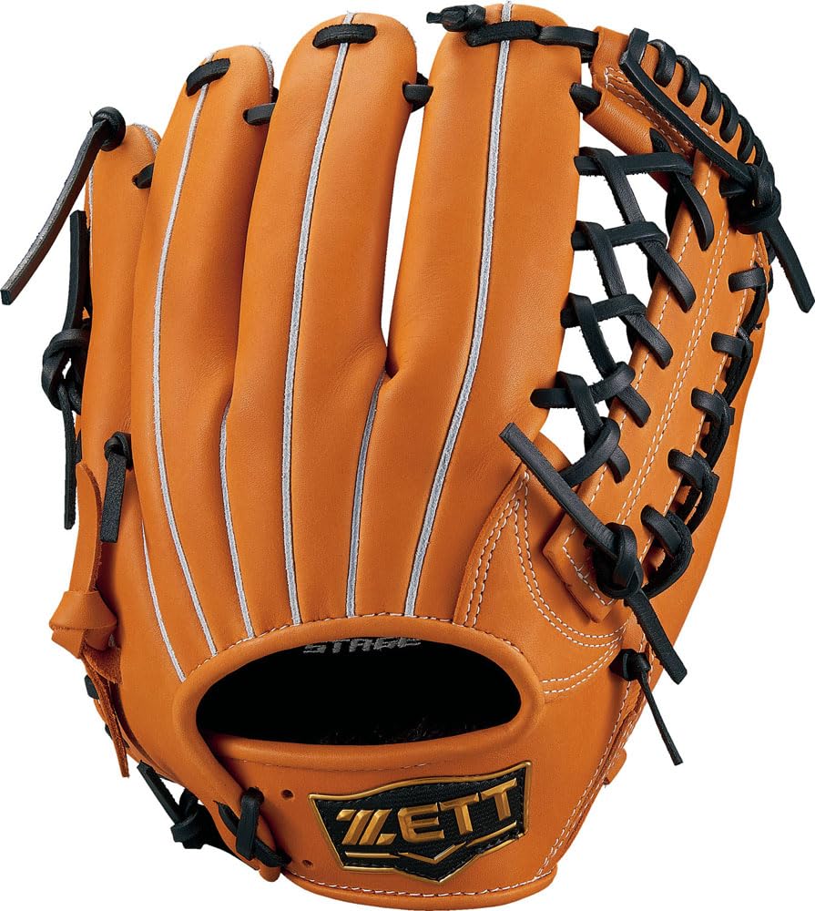 

ZETT Baseball Glove Zero One Stage for Outfielders for Right Pitchers BJGB71380 Boys (Glove) Orange/Black
