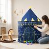 Kinderburg Zelt, Prinzessinnen Spielhaus für Mädchen, Indoor Outdoor Einfach Aufzubauen Spielzelt mit Stern Mond Design, Geburtstagsgeschenk für Kleinkinder