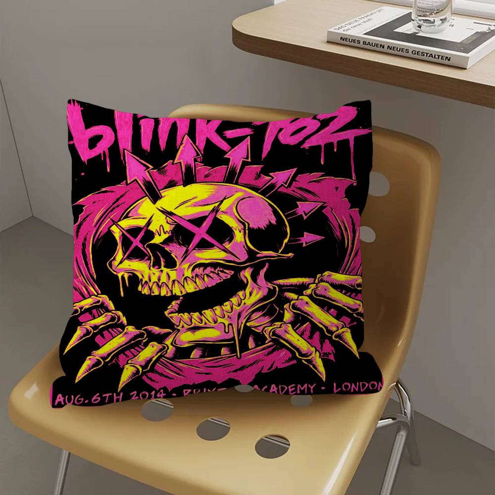 B-Blinks 182 Rock Band Cushion Cover Car Throw Pillow Case For Sofa Car Christmas Gift 40x40cm 45x45cm