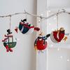 Cartoon Xmas Tree Embellishment Retro Metal Christmas Decorations Xmas Tree Hanging Pendant