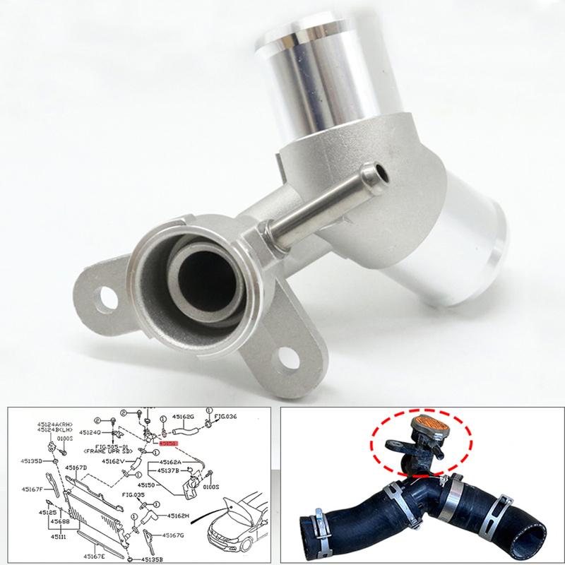 For Toyota 86 Scion FR-S FRS For Subaru BRZ MT Upgrade Aluminum Engine Radiator Coolant Filler Neck Hose Pipe Adapter Connector