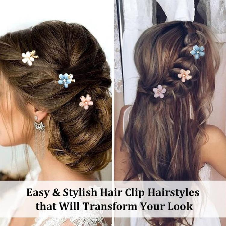 20 KS Jemné Doplňky do Vlasů pro Družičky Kamínky Umělé Perly Sponky do Vlasů pro Svatbu Večírek Maturitní Událost