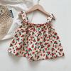 Mädchen Koreanische Version Bequeme Und Stilvolle Hosenträger Floral Niedlichen Shorts Zwei-stück Set