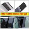 Door Window cARBON fIBER Pillar Post Trim Molding FOR 2017~22 Honda CRV CR-V 6PC