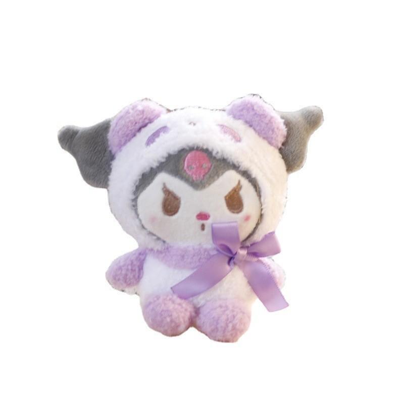 Adorable Kuromi Plush Toy Soft Short Plush Keychain Cute Backpack Accessory