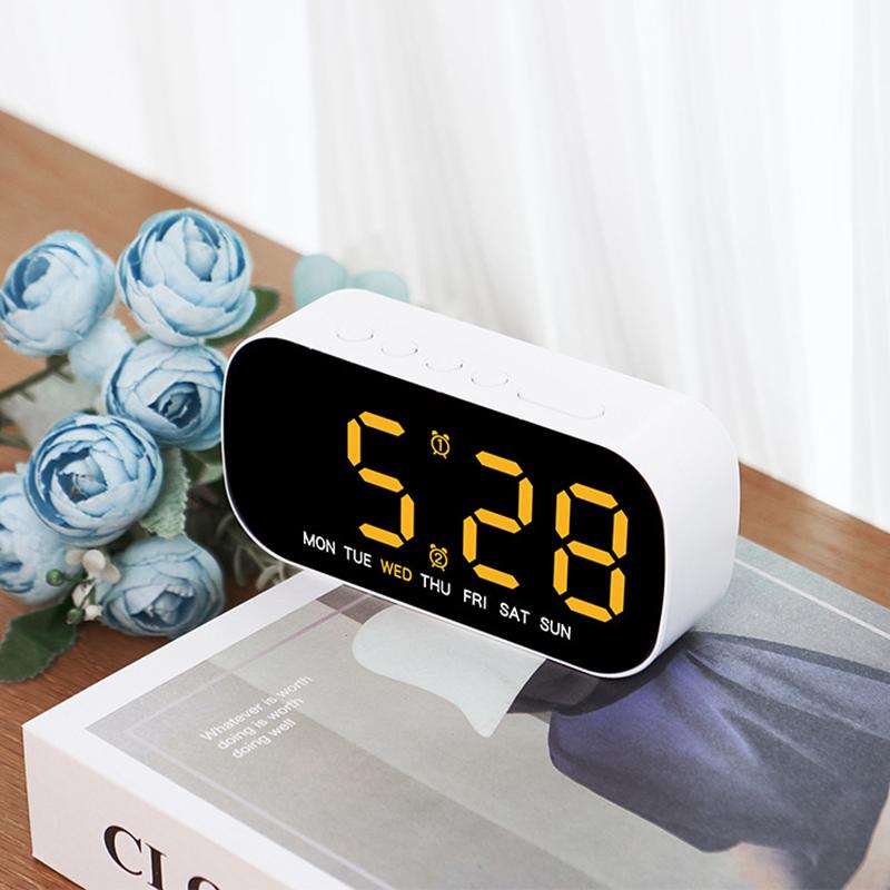 Led Digital Alarm Clock With Date Display Backlight Snooze Function - Electronic Desk Clock For Home Bedroom Desktop Decoration