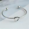Trendy Open Bracelet Bangles for Women Metal Twist Round Circle Charms Cuff Bangle Simple Golden Silver Color Jewelry Gift