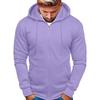 Felpa con cappuccio da uomo in velluto a coste con zip e manica lunga a spalle basse, felpa con cappuccio casual per l'uso quotidiano