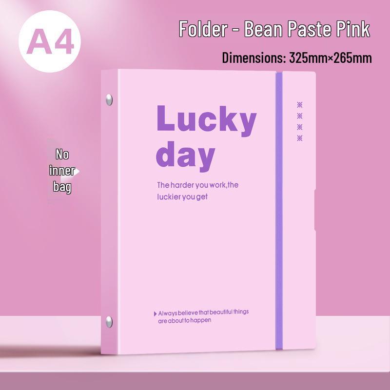 A4 Loose-Leaf File Bag for Documents and Test Papers