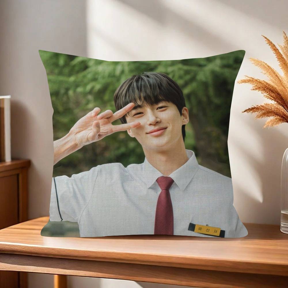 Korean Celebrity Byeon Wooseok   Pillowcase toon Gift Cushion Cover Bedroom Home Sofa Chair Seat Decor pillow case