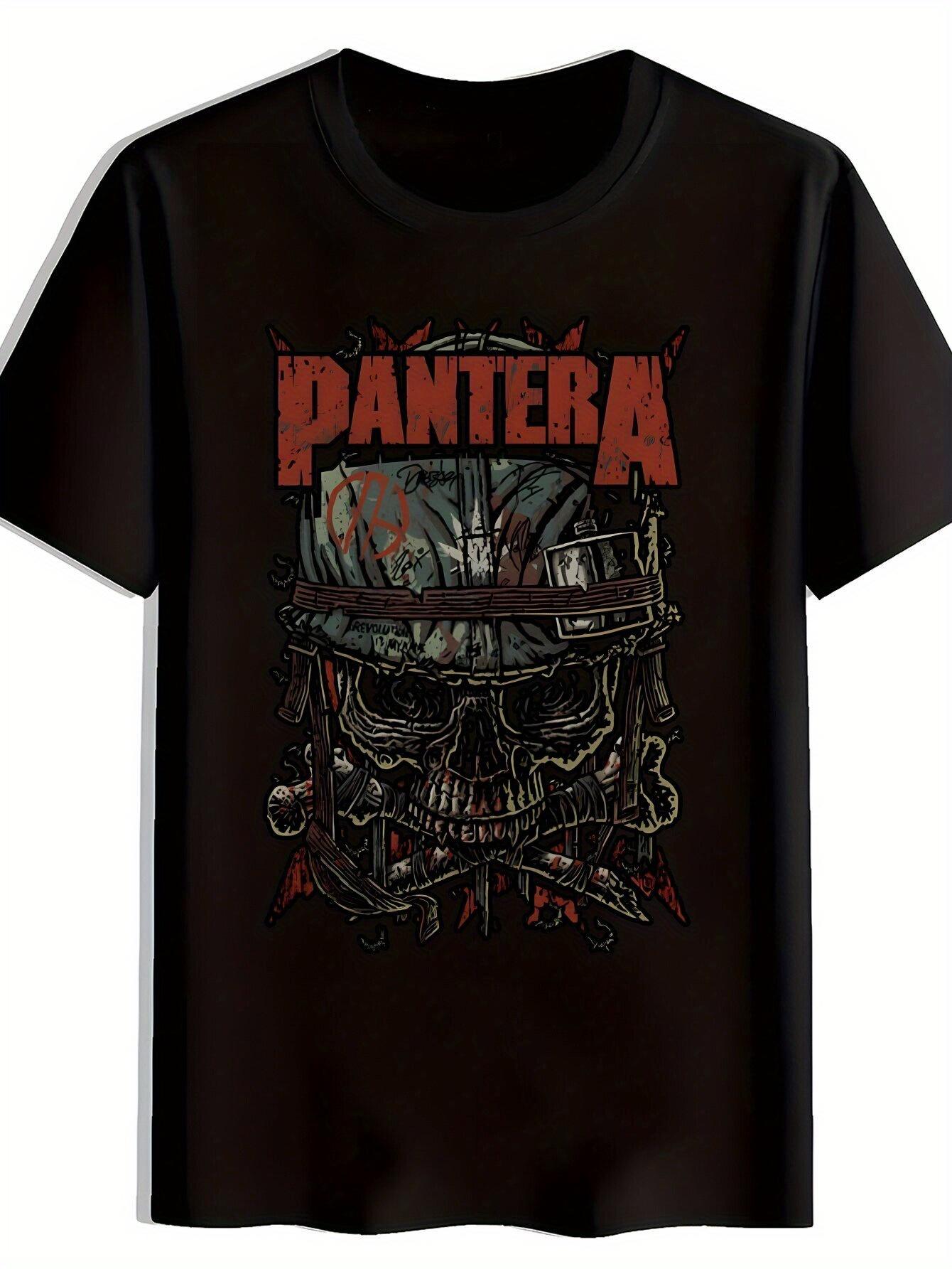 Black Pantera Graphic T-shirt - Short Sleeve Crew Neck XXXL