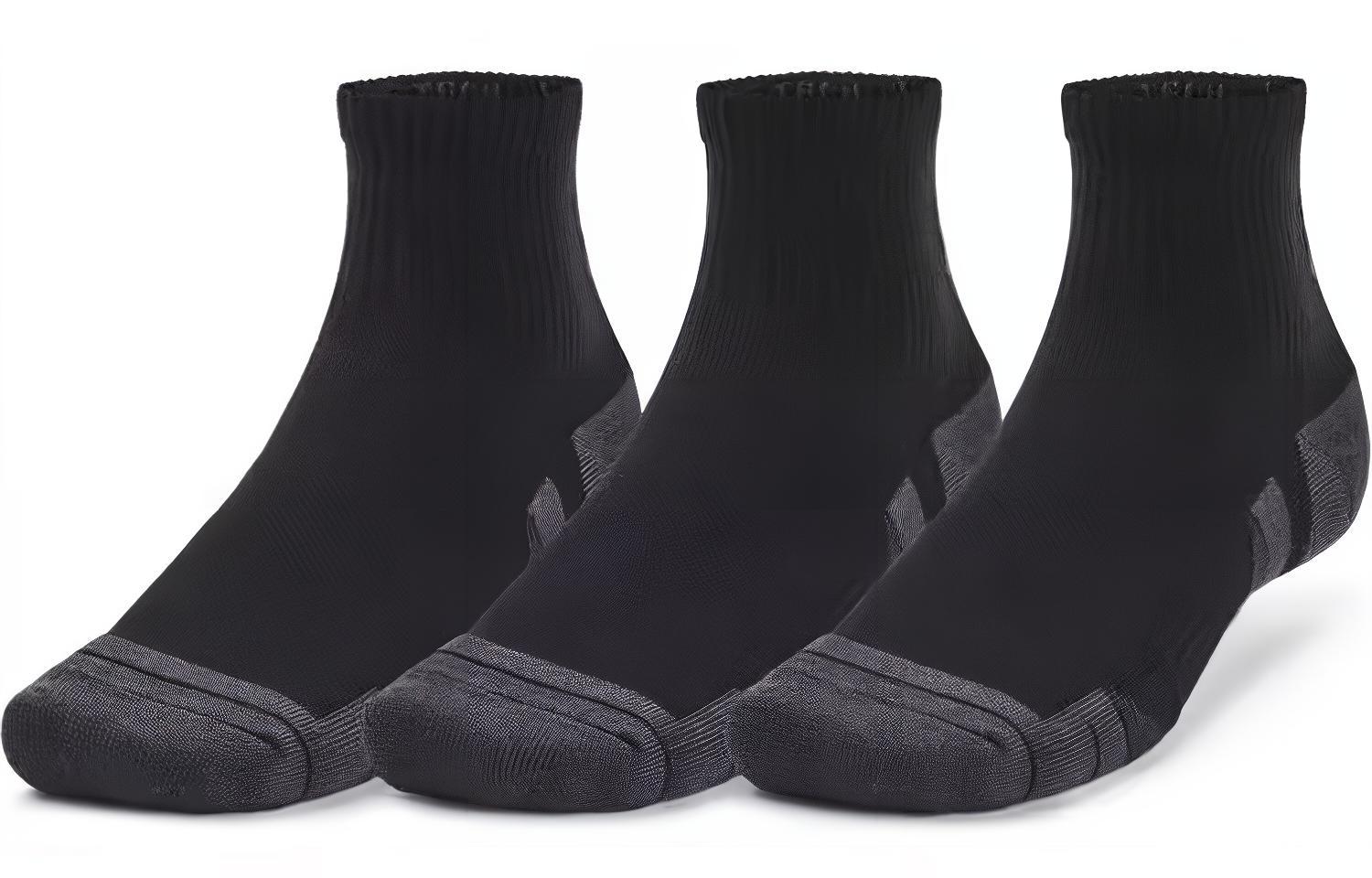 Носки Under Armour Performance Tech с поддержкой голеностопа, унисекс, 3 пары, черные, 1379510-001 XL