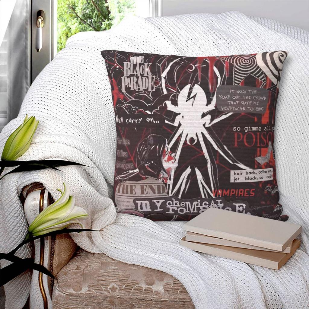 My Chemical Romance MCR Music Band Pillow Cover Cushion Cover Soft Pillow Case Cute Funny Pillowcases For Sofa Home Decoration