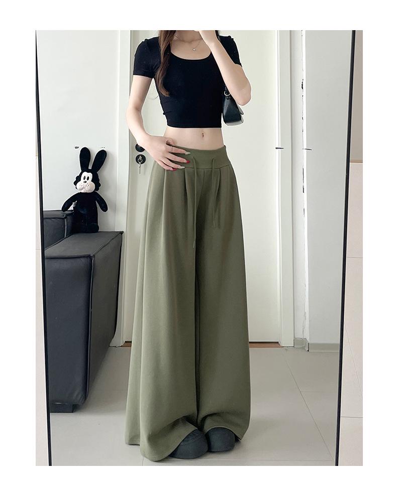 2025 Women's American-Style Wide-Leg Sweatpants: Loose, Relaxed, Korean-Inspired Casual Autumn Wear