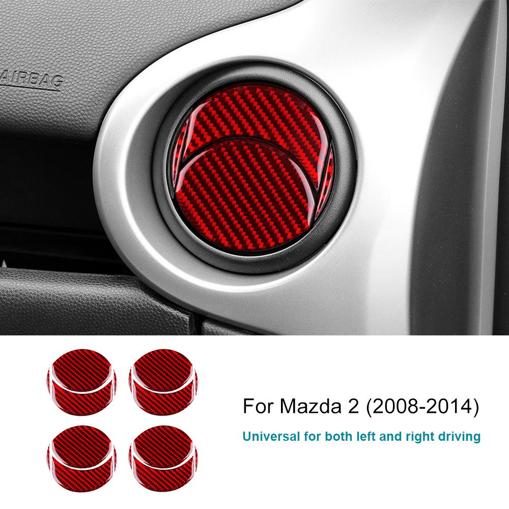 

For Mazda 2 DE 2008 2009 2010 2011 2012 2013 2014 Real Soft Carbon Fiber Sticker LHD RHD Car Centra Control Air Outlet Frame
