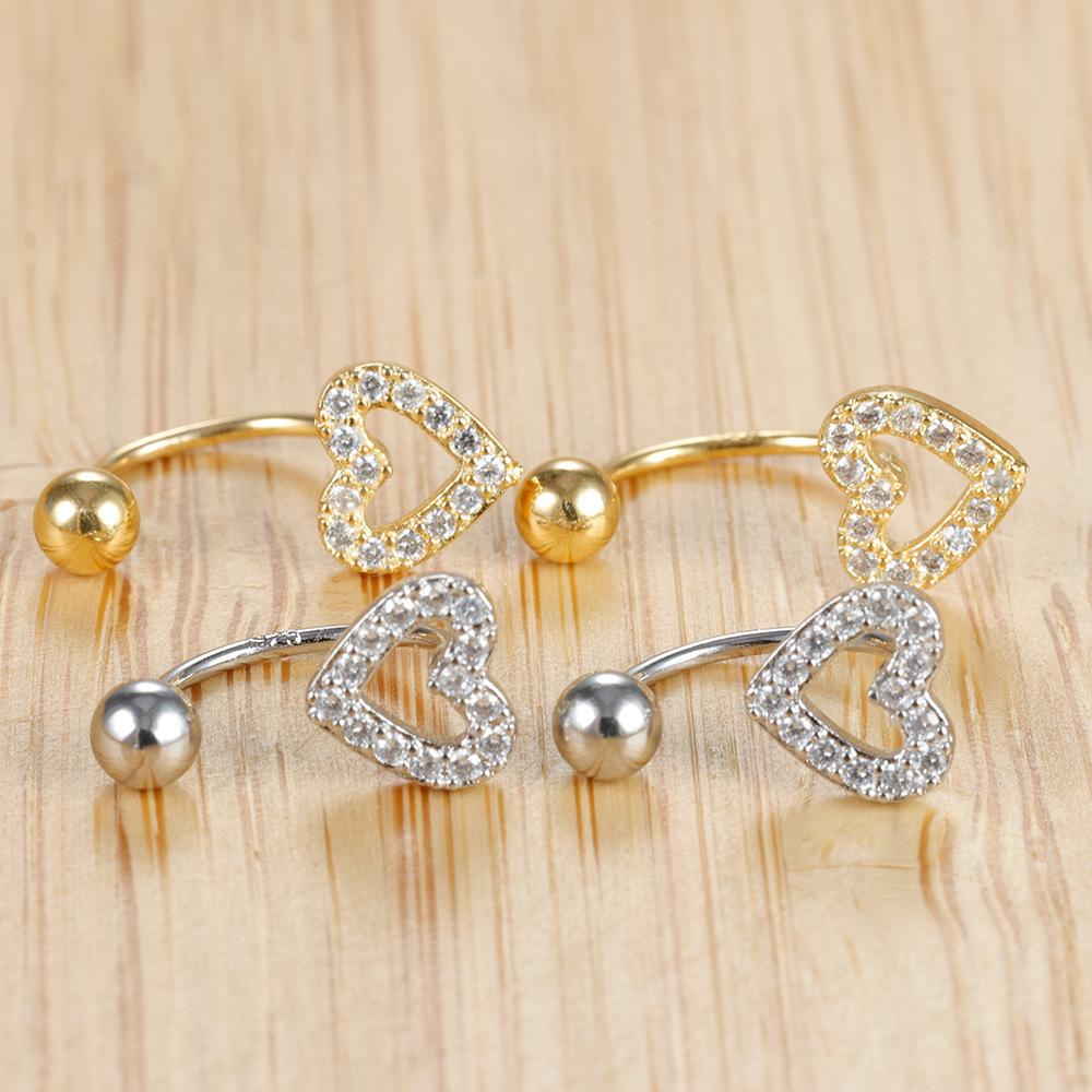 Korean Style Light Extravagant Love Heart Stud Earrings for Women 2024 New Small and Simple Fashionable U-Shaped Ear Studs