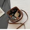 Color matching denim mini bucket bag women's messenger bag