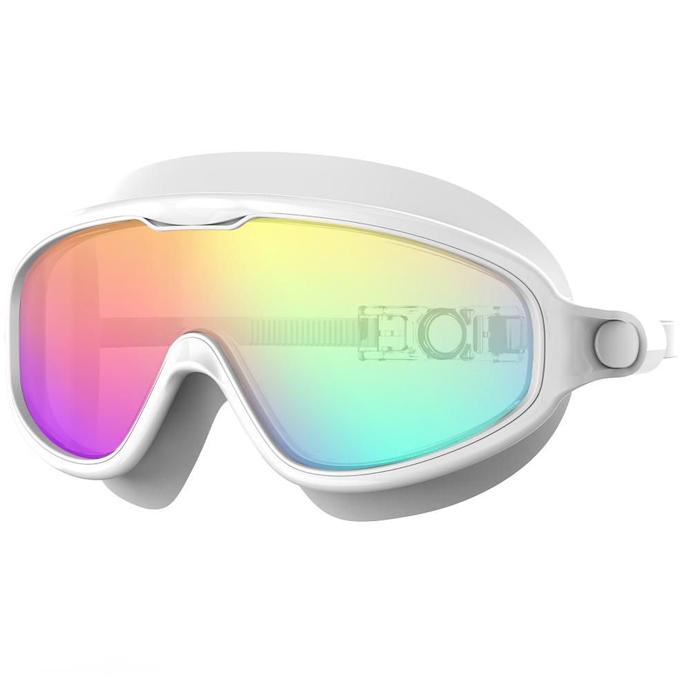 Swimming Goggles for Kids Boys and Girls HD Waterproof and Anti-Fog Electroplating Large Frame Swim Goggles Swimming Accessories