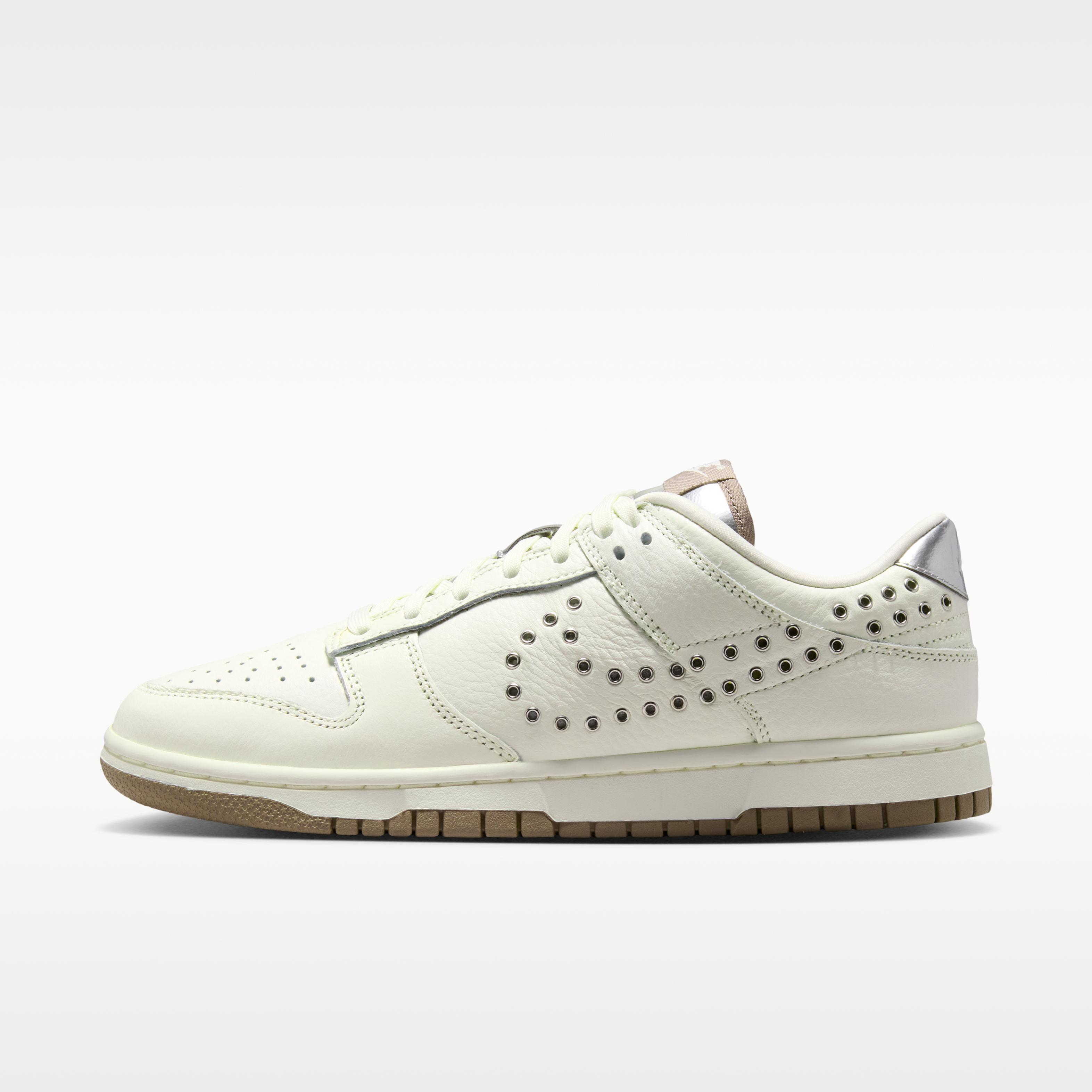 Nike Wmns Dunk Low Sail Metallic Silver Mink Brown 36