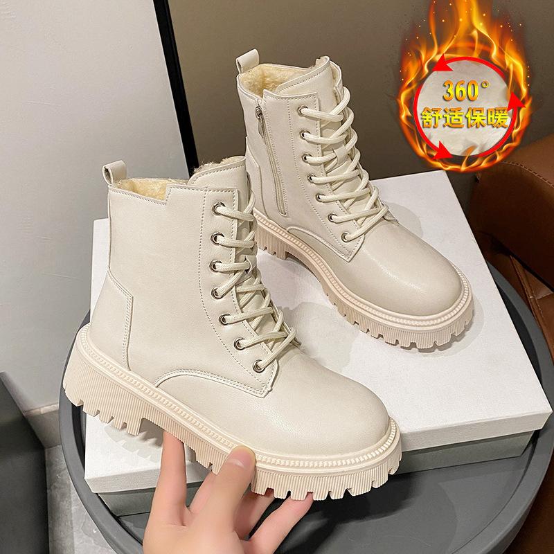 

Женские бархатные теплые сапоги на платформе на осень и зиму 42