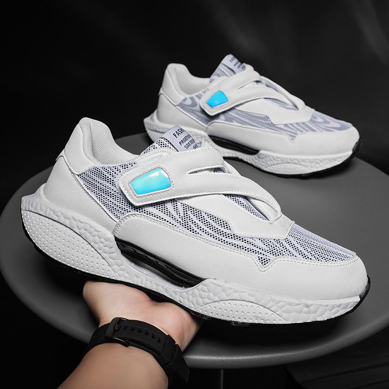 Thick-soled Velcro Lazy Rocking Shoes Casual Sports Daddy Shoes Running Sneakers 39