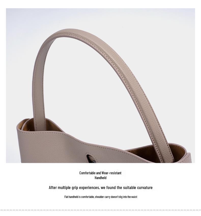 Bamboo Joint Design Large Capacity Handbag: Advanced Korean-Style Crossbody Bucket Bag 2025