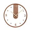 Modern Transparent Glass Wall Clock 3D Digital Minimalist Silent Wooden Clocks Living Room wall decoration items 12inchs Watch