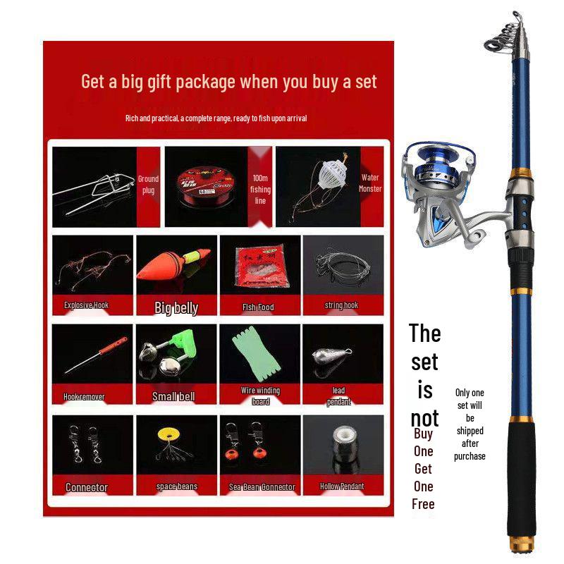 Ultra-Hard Long Casting Sea Rod Set - Complete Fishing Gear
