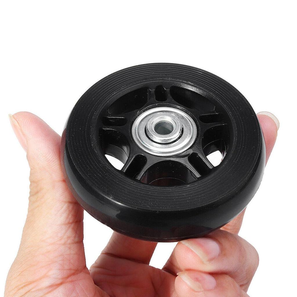 2Pcs Luggage Suitcase Replacement Wheels with Screw Tools, Rotating Flexible Travel Case Universal