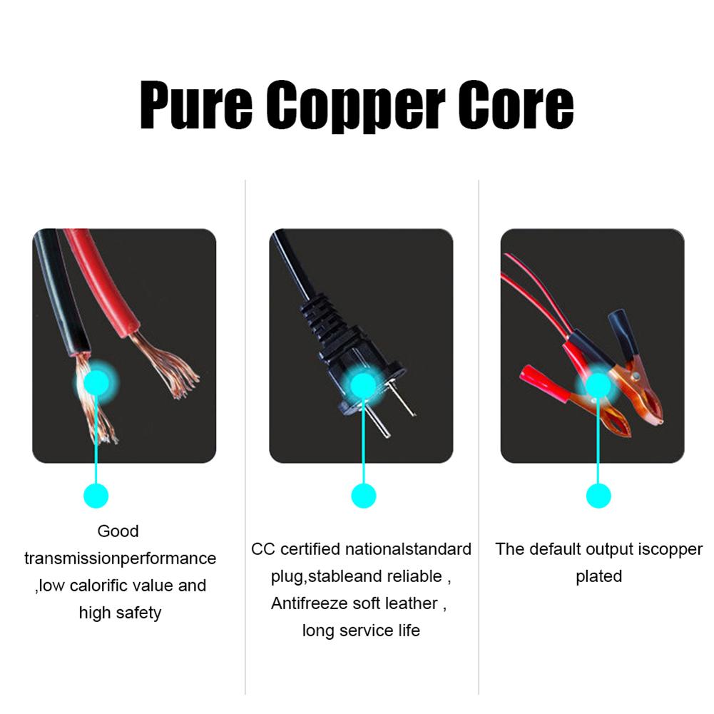Car Motorcycle Batteries Power Charge LED Display Intelligent Car Motorcycle Battery Charger Short Circuit Protection US/EU Plug