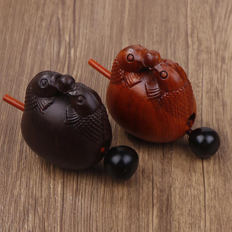 Solid Wood Tone Fish Percussion Instrument - Ideal For Buddhist Decor, Home & Temple Ornament Wooden Fish Musical Ornaments