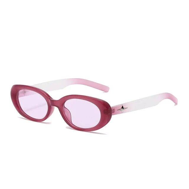 Gafas de sol ovaladas Vintage para mujer, nueva moda, montura de Color caramelo, gafas de protección UV400 de diseñador de lujo a la moda