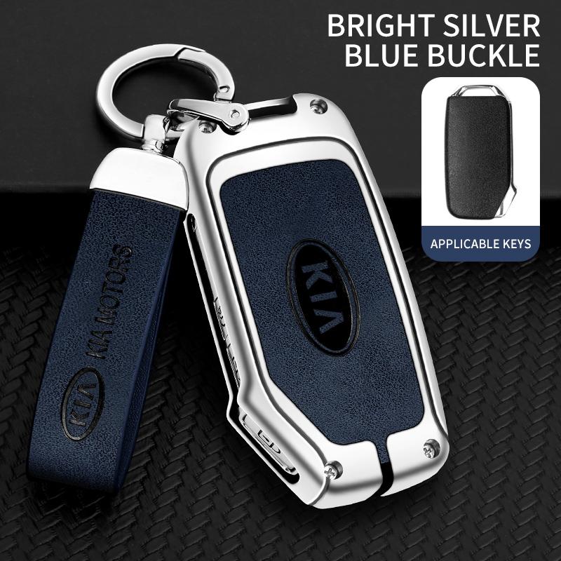 Leather Car Remote Key Case Cover For KIA KN Sportage R Stinger Sorento Ceed Cerato Forte Niro Soul Telluride GTLine Accessory