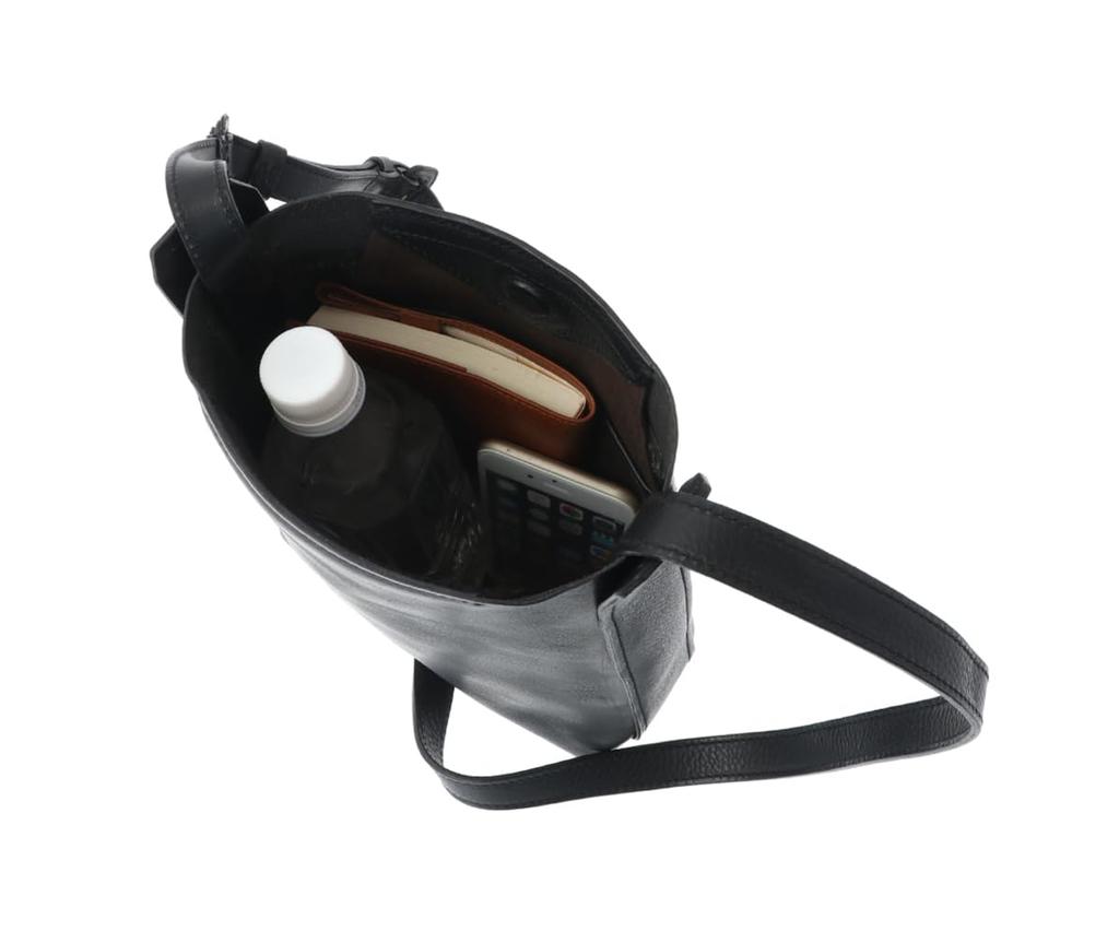 Shoulder Bag Minerva Vertical Shoulder Bag Black [Genten] Women's 44026-10