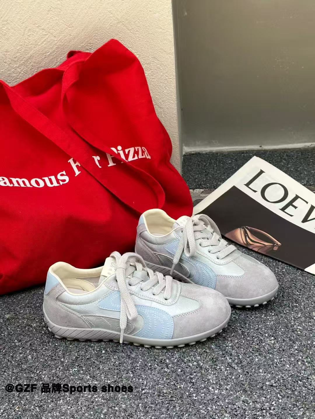 

Женские новые универсальные модные повседневные ретро на толстой подошве со шнуровкой и цветными вставками 35