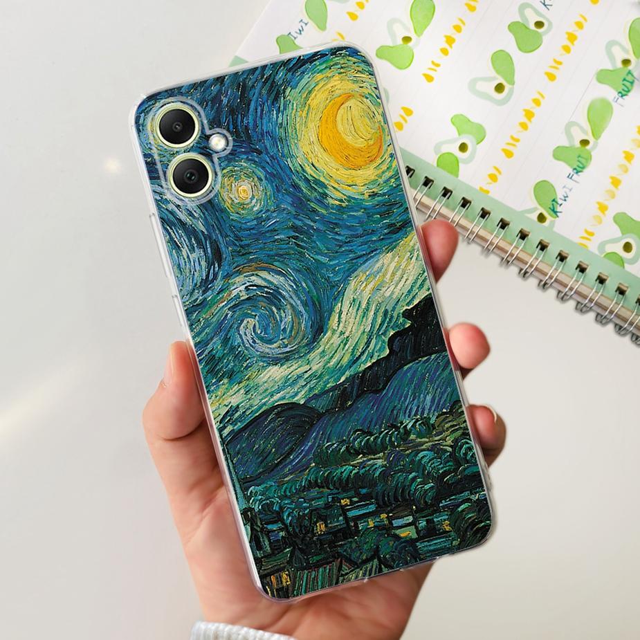 For Samsung Galaxy A05 Case SM-A055F Cute Painted Back Cover Phone Case For Samsung A05 A 05s Galaxy A05s Soft TPU Fundas Bumper