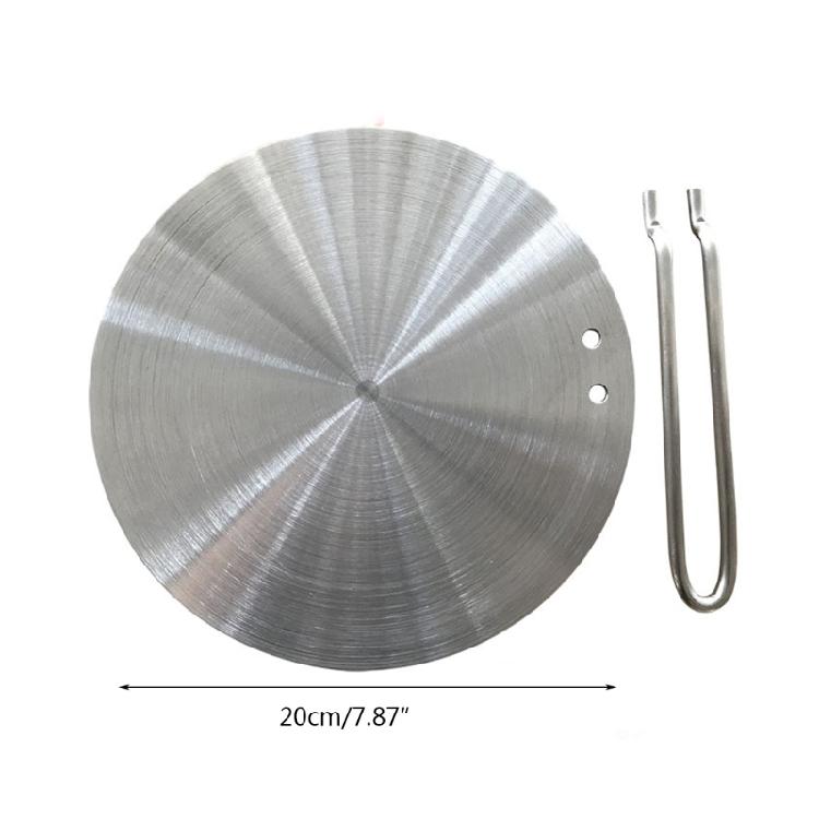 Heat Diffuser Stainless Steel Induction Adapter Plate with Removable Handle